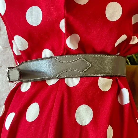 Vintage Textan Grey Leather Western Belt Silver Detailed Metal Buckle - Picture 7 of 16